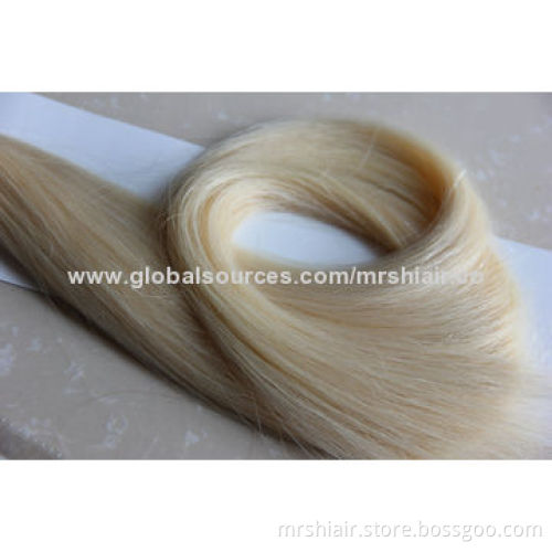 20-inch weight 100g (1g per strand) silk straight blonde pre-bonded in hair extensions
